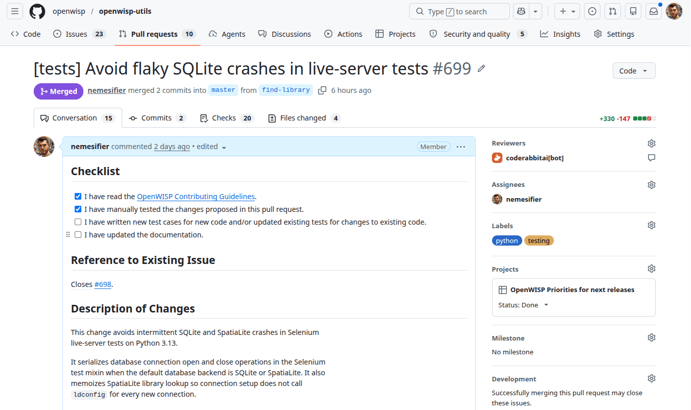 [tests] Avoid flaky SQLite crashes in live-server tests