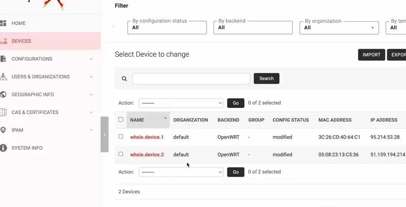 WHOIS Details in OpenWISP