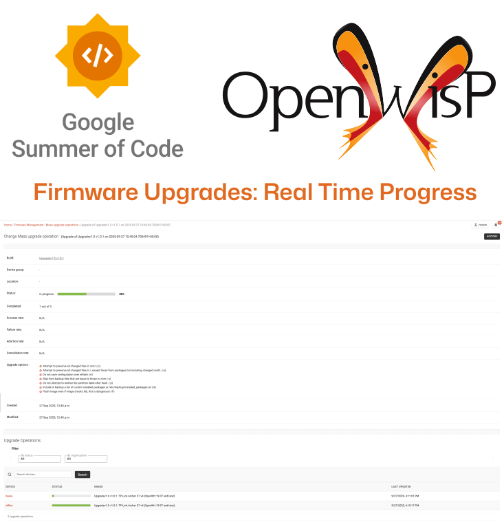 Google Summer of Code, OpenWISP Firmware Upgrader Module